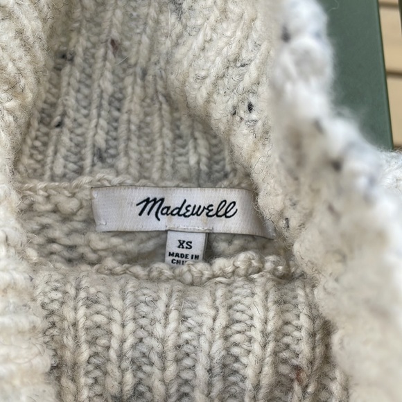Madewell Cableknit Shirttail Turtleneck Sweater, XS - Picture 6 of 9